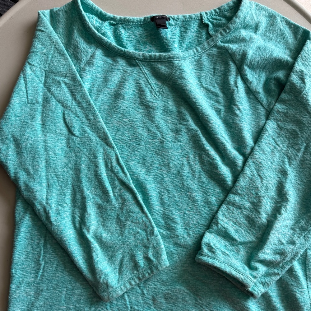 J.Crew Aqua Terry Crew
